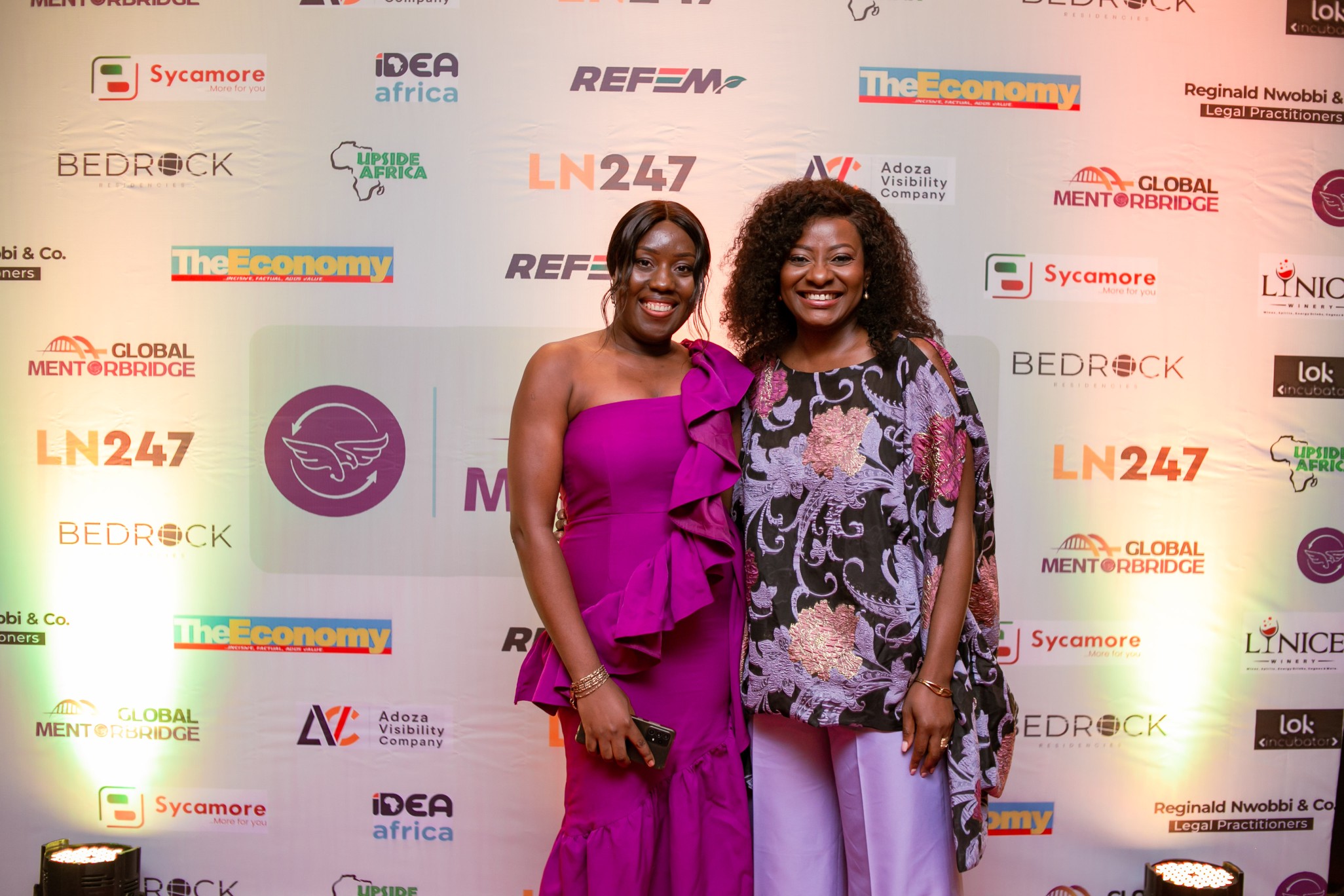 Female MC with event organiser in Lagos