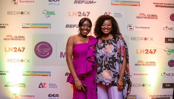 Female MC with event organiser in Lagos